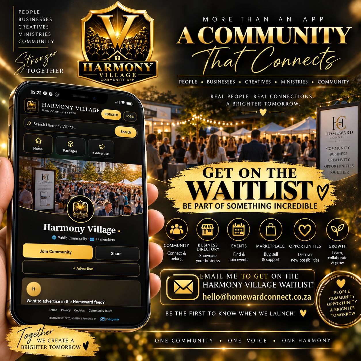 #HarmonyVillage — More Than an App. A Community That Connects.