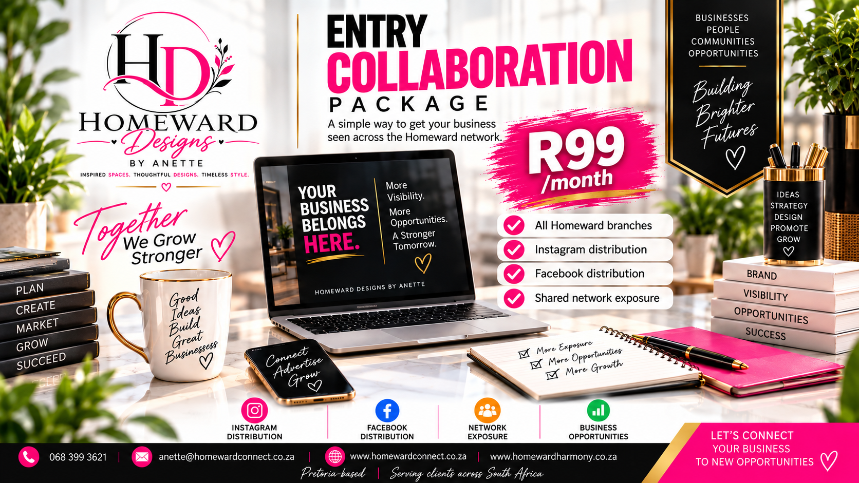 HOMEWARD DESIGNS BY ANETTE — ADVERTISING PACKAGES