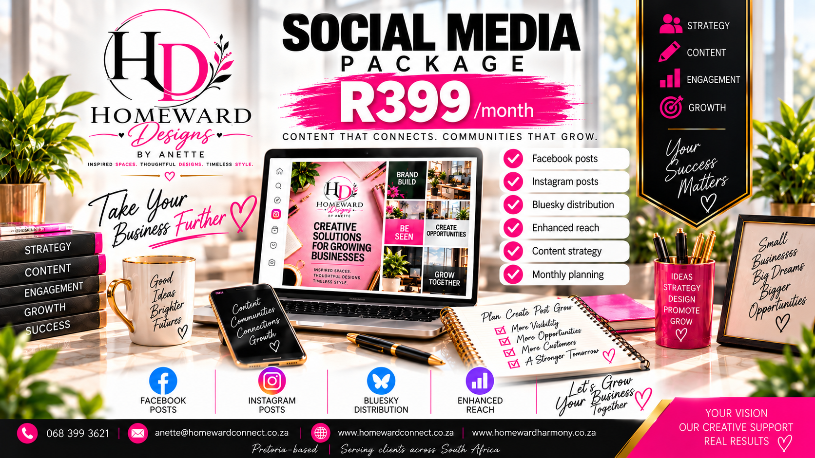 HOMEWARD DESIGNS BY ANETTE — ADVERTISING PACKAGES