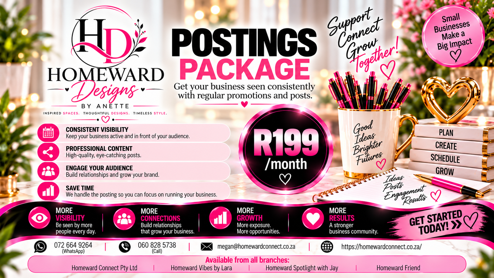 HOMEWARD DESIGNS BY ANETTE — PACKAGES