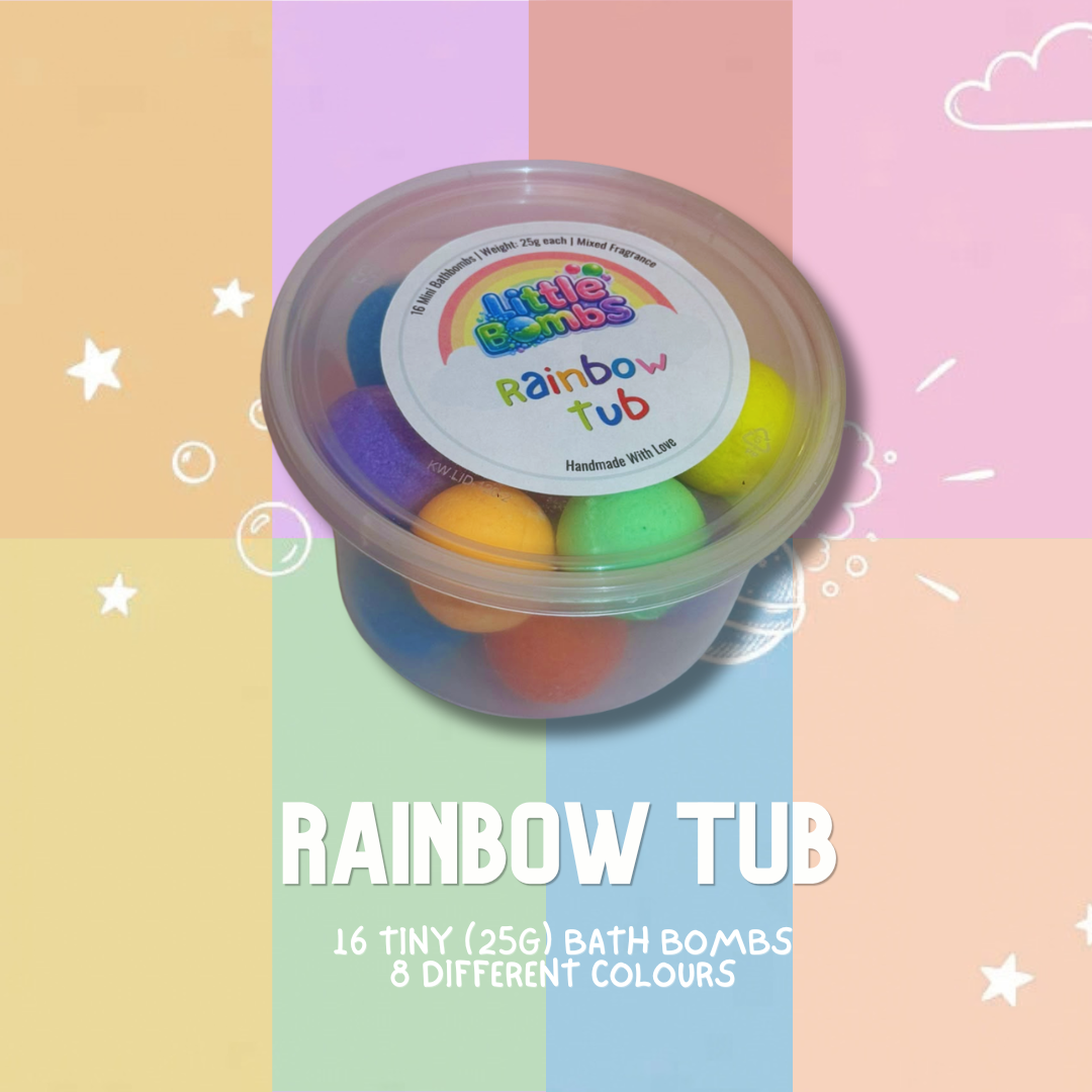 Rainbow Tub 🌈 16 Mini Bath Bombs