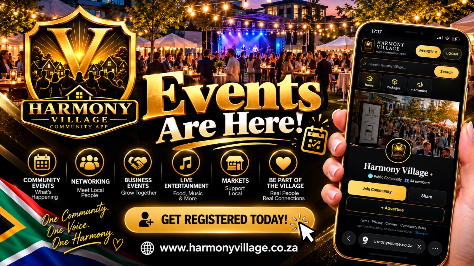 HARMONY VILLAGE — EVENTS ARE HERE!
