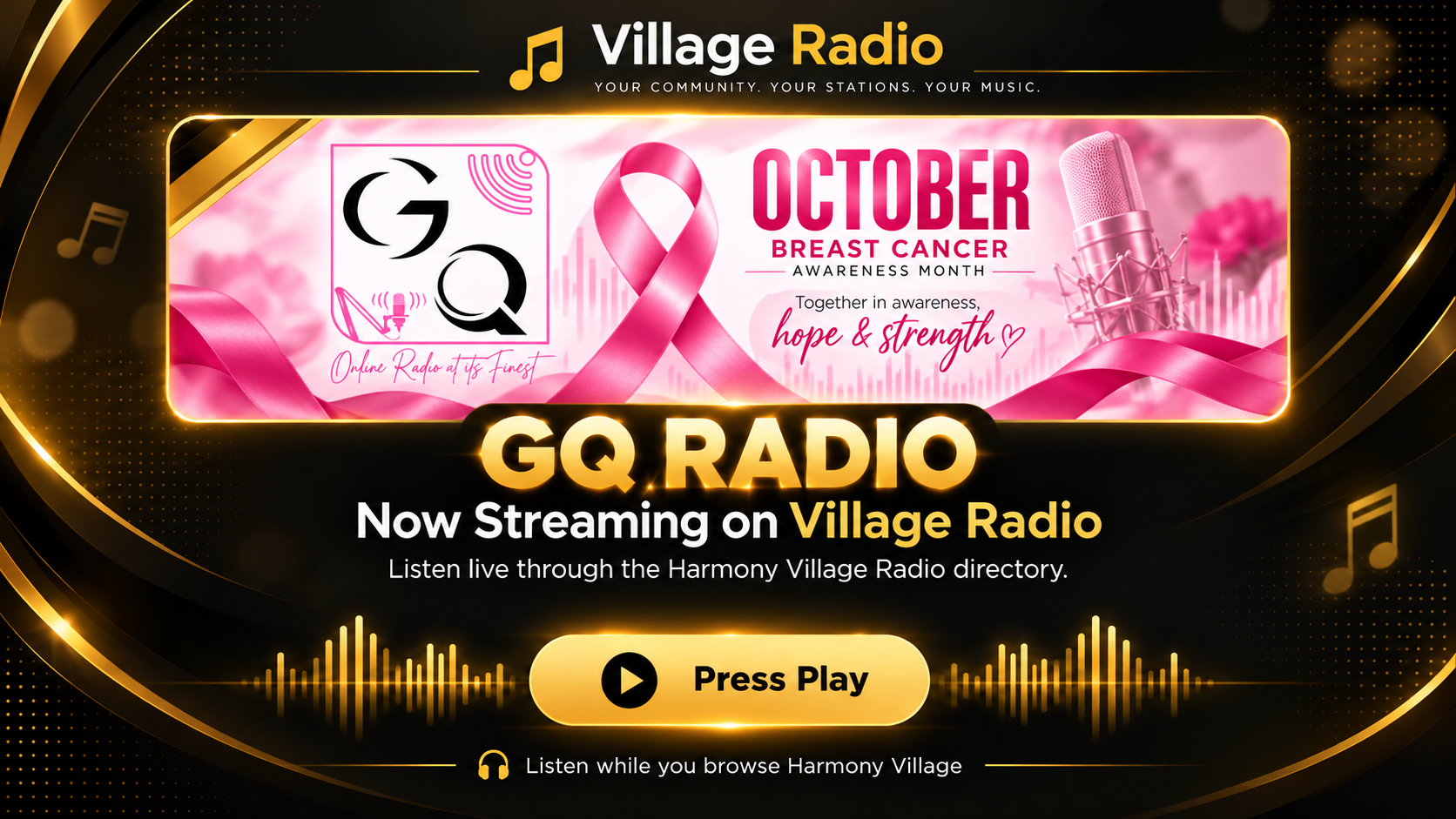 GQ Radio Station is on #VILLAGERADIO