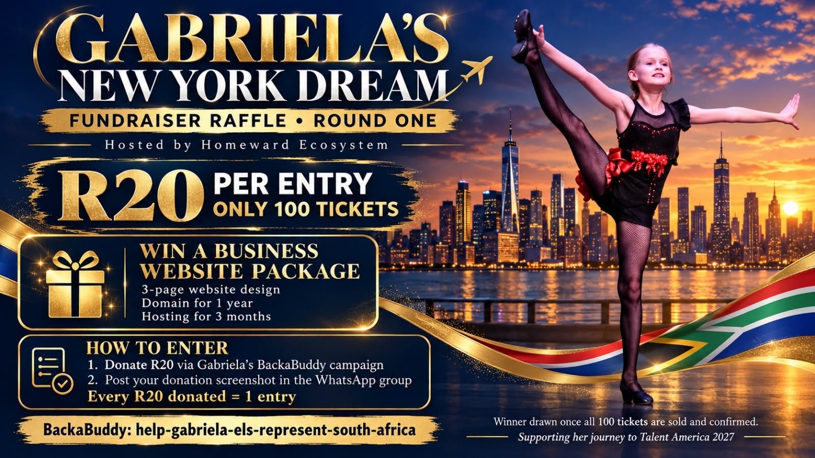 LET’S HELP GABRIELA GET TO NEW YORK!