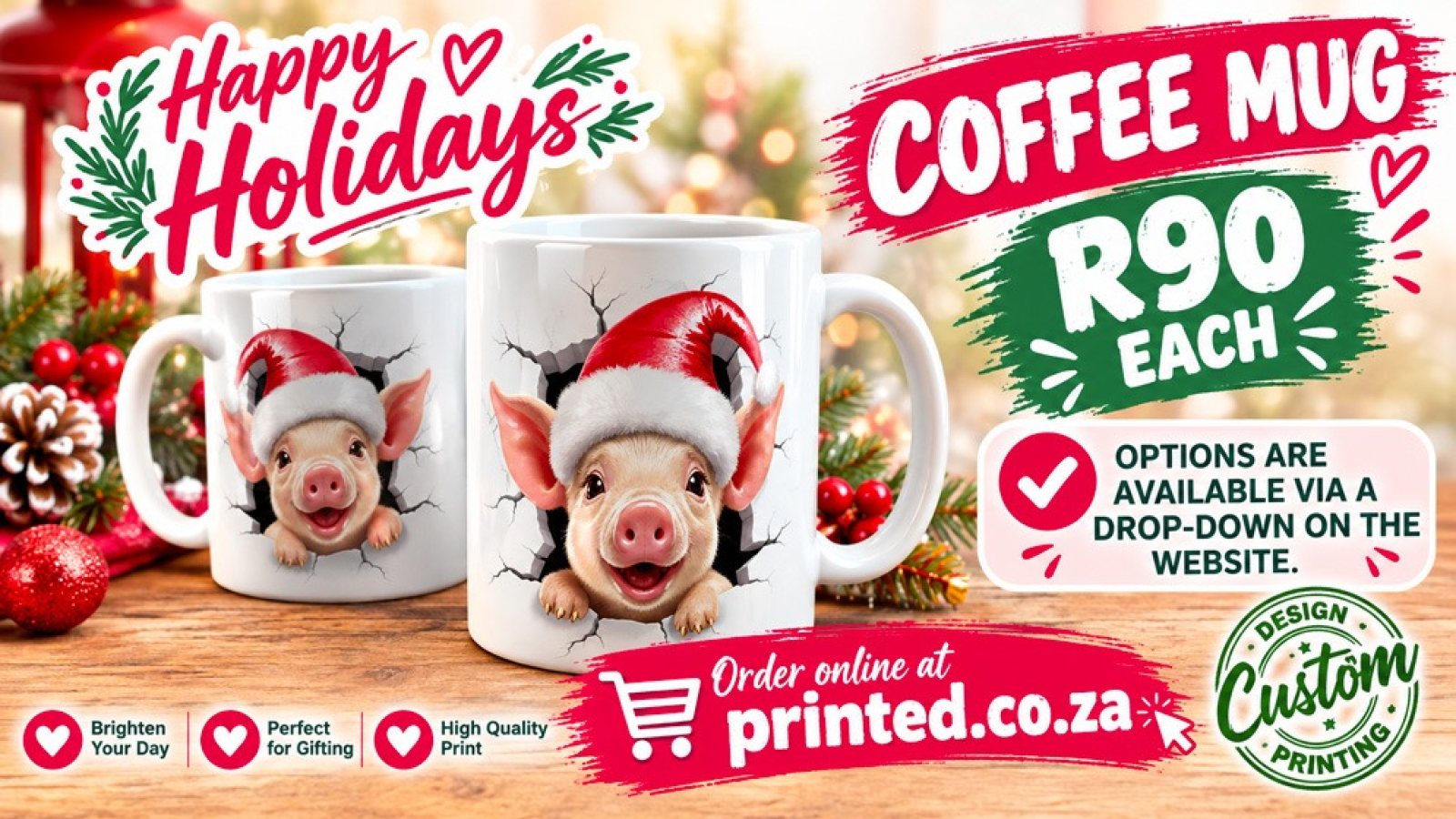 HAPPY HOLIDAYS – ADORABLE CHRISTMAS COFFEE MUGS!